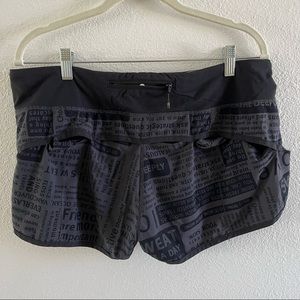 SOLD Lululemon Run Speed Size 10 Mantra Shorts